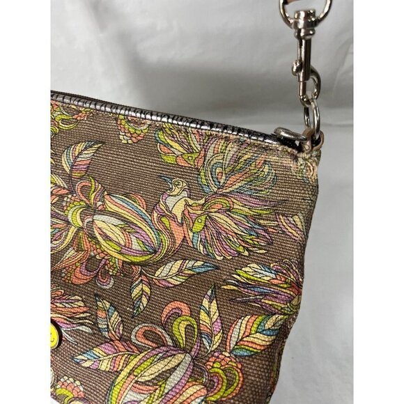 Sakroots Campus Mini Purse Artist Circle Peace Bird Print Crossbody Sequins Jute - Picture 4 of 16